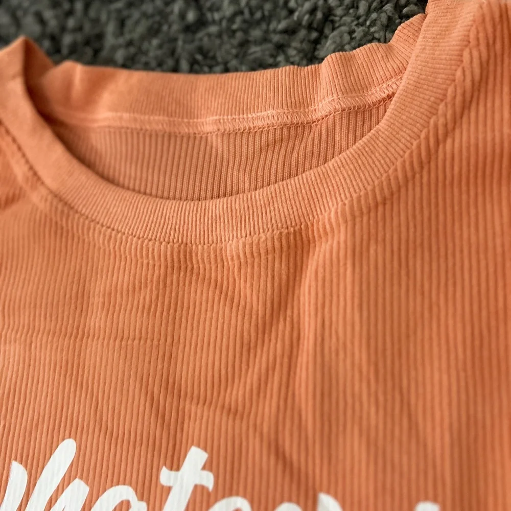 Cozy‎ whatever spices your pumpkin Orange Crew Neck corded Sweatershirt 2XL